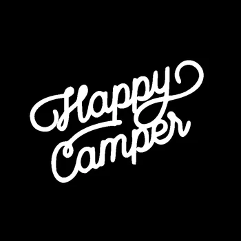 Creative za Happy Camper Črke Avto Nalepke Nalepke Kritje Praske Nepremočljiva Pvc 15,2 CM X 10.8 CM