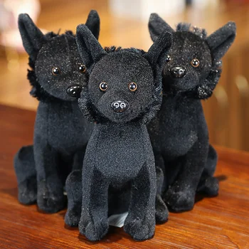 Novo 1pc 22 cm Lep Plišastih Black Dog Igrače, Lutke, Nagačene Živali Pes Plišastih Igrač Kawaii Doft Igrače Otroci Prisoten