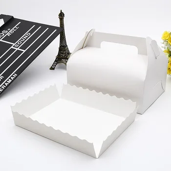 10PCS/Veliko Prenosni Velike West Point Peko Embalaža Gift Box, Jajčni Rumenjak Svež Piškotov Takeaway Pakiranje Torto Sladkarije, Piškoti Polje