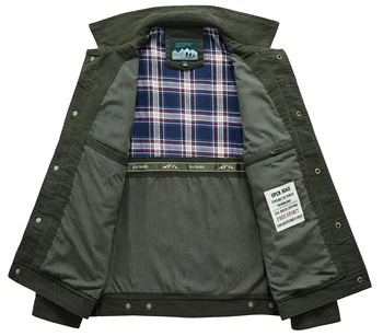 Bomber jakno za moške Plus velikost 6XL,7XL, 8XL priložnostne Vrhnjih oblačil jesen bombaž multi-žep vojaška jakna moška oblačila