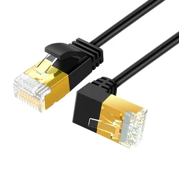 Cat6 Združljiv Patch Kabel za 90 Stopinj v Desno Kota 10Gbps Ethernet Kabel RJ45 Cat7 Lan Kabel UTP RJ45 Omrežja Cable0.5m 1m