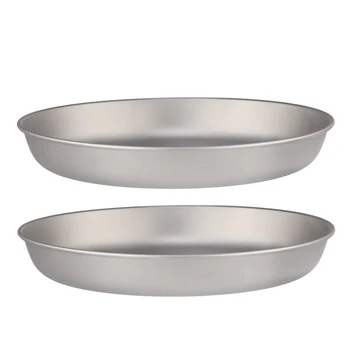 Tiartisan Househould PureTitanium Dishware in Pripomočki, Titanove Plošče okrogle kovinske plošče za Sadne prigrizke Hrano, Posodo za shranjevanje