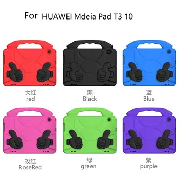 Kritje Za Huawei Mediapad T3 10 / T3 9.6 Otroci Shockproof Palec Stojalo za Tablične Kritje Za Huawei Mediapad T3 10 AGS-L09/L03/W09 Primeru