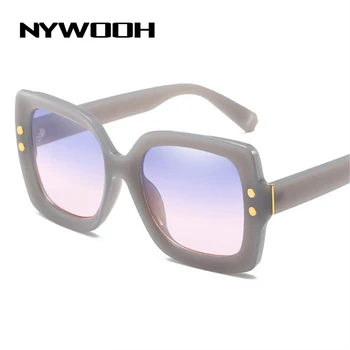 NYWOOH Retro Kvadratnih sončna Očala Ženske Luksuzne blagovne Znamke Oblikovalec Gradient Prevelik Očala za Sonce Velik Okvir, Sunglass, za Ženske UV400