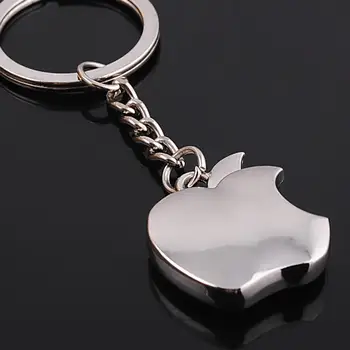 50 kos/veliko Apple obeskov Nov Prihod Novost, trgovina s Spominki, Kovinski Apple Ključnih Verige Ustvarjalno Darilo Apple Keychain Key Ring Trinket