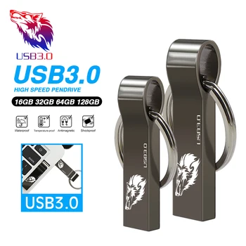 Visoka kakovost USB 3.0 pomnilniški ključek Pendrive 128GB 32GB 64GB 8GB 16GB 4GB Pero Pogon USB Flash Stick 256gb brezplačno Key Ring