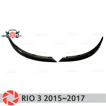 Obrvi za Kia Rio 3 leta~2017 za žaromete cilia trepalnic plastične letve dekoracijo trim avto styling modeliranje