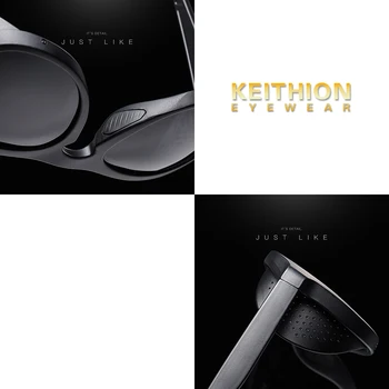 KEITHION 2020 Retro Krog Polarizirana sončna Očala blagovne Znamke Oblikovalec Letnik Steampunk Očala Zrcali Pogon UV400 Zaščito Buljiti