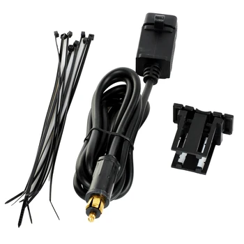 Motorno kolo 2.1 Dvojni Polnilnik USB Vtičnico za izmenični Tok Z 180 cm Kabel za BMW DIN Hella Priključite Telefon / iPhone / GPS SatNav