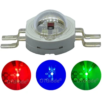 500pcs 1W 3W LED High Power Led Hladno Bel Naravno Bela Topla Bela RGB Rdeča Zelena Modra Rumena Svetlo Vir