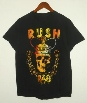 Rush Koncert Trak T-Shirt R40 Tour Black Lobanja, Tiskanje Novega! Prosti Slog Tee Majica