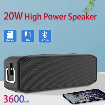 20 W High Power Prenosni Bluetooth Zvočnik Stereo AUX Glasbe Subwoofer Brezžični Boombox Računalnik, Zvočniki Caixa De Som Portatil