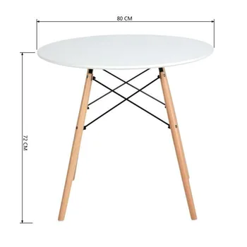 Preprost mizico Skandinavski slog mizico sodobne ustvarjalne okrogla miza domači dnevni sobi masivnega lesa jedilno mizo HWC