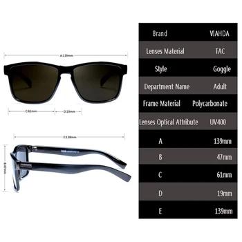 VIAHDA Polarizirana sončna Očala za Moške Retro Moški Buljiti Pisane sončna Očala Za Moške Modne blagovne Znamke v Luksuzni Ogledalo Odtenki Oculos