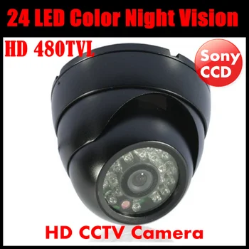 24 LED Barva Night Vision Nadzor Dome Kamera Zaprtih HD 480TVL Varnosti CCD IR Nadzor CCTV Kamere