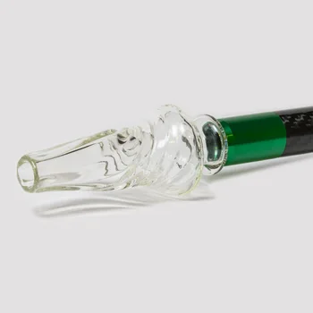 Aluminij Hookah Ustnik iz Ogljikovih Vlaken Združujejo Stekla Shisha Cev Ročaj Dolžina 40 cm Zelena