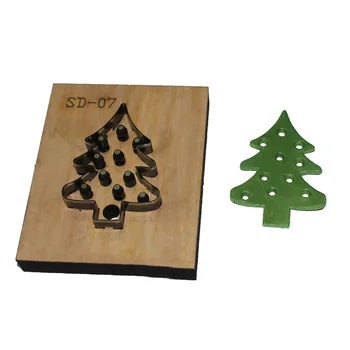 Liči Življenje DIY Božično Drevo Lesene Predlogo Usnja, Die Rezanje Usnja Obrti Nož Izsekavanje Božično Drevo Rezanje Plesni