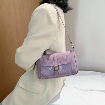 Ženske vrečko 2020 nov modni Enotni Ramenski Messenger Torba retro vzorec krokodil pod pazduho vrečko ženski torbici štruce vrečko