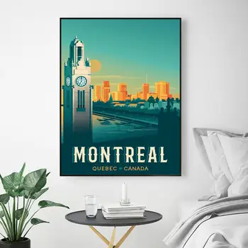 Montreal Potovanja Umetniško Platno Poster Tiskanje Doma Dekor Slikarstvo Brez Okvirja
