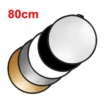 5 in1 80 cm Svetlobe Mulit Disk Upogljivi Plošča Reflektor difuzor za fotografijo