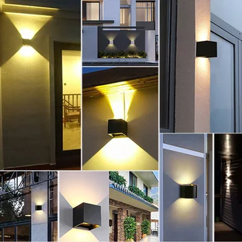 Notranji&Zunanji Mini LED Stenske Luči Neprepustna Za Kopalnico Piazza Koridor Verandi Domu Dekorativni Aluminija Rov Za AC90-260V
