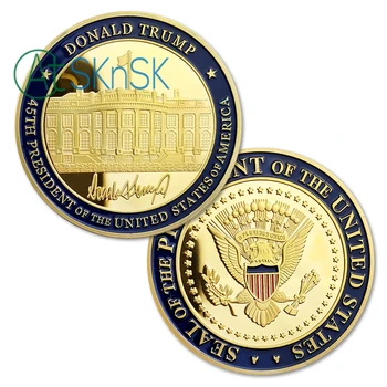 Modni pečat predsednik amerike zlatnik 45. predsednika Združujejo članice Donald adut izziv zbirateljskih kovancev