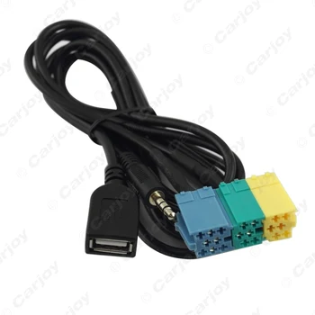 LEEWA 2 in1 3,5 MM + USB Priključite Avdio Kabel Kia Aux Kabel, CD Player z MP3 Za Hyundai Kia Sportage #CA3072