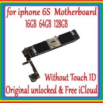 16 g/64 g/128g Za iPhone 6s Matično ploščo Z/Brez Dotik ID Original Odklenjena Logiko tabel Za iPhone 6s Mainboard 4.7 palčni