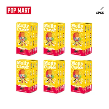 POP MART 6PCS Prodaje Spodbujanje Molly Kariero umetnosti igrače slika darilo Slepo polje Akcijska Figura, Darilo za Rojstni dan Otrok Igrača brezplačna dostava