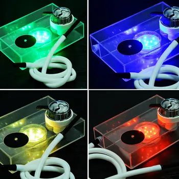 16 Barve RGB Podvodnih LED Luči, ki je Osnova za Hookah Shisha z Daljinskim upravljalnikom Chicha Narguile Bar Stranka Prostem Dekoracijo