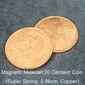 Magnetni Mehiški 20 Centavo Kovanec (Super Močan, 2.86 cm, Baker), čarovniških Trikov Fazi Blizu Magia Kovanec Pojavijo Magie Prevara Prop