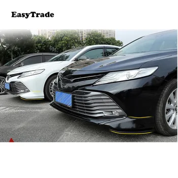 Avto sprednji strani Odbijača kotu varstvo trim okvir nalepke anti-zbadanje kritje 2pcs za Toyota Camry 2018 2019 dodatki