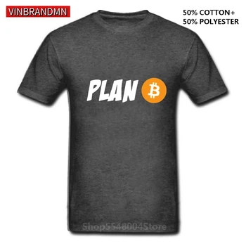 Poletne Moške Plan B Cryptocurrency Bitcoin zabavne Majice za Moške BTC Cryptocurrency majica Classic Rojstni dan Darila Bitcoin TShirt
