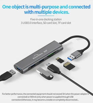 10 v 1 Tip C USB 3.1 Razširitveno Postajo HDMI je združljiv VGA priključek RJ45 Ethernet USB Adapter SD TF Card Reader 3.5 mm Audio Polnjenje