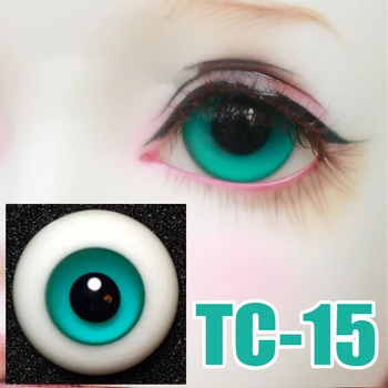 Lutka oči so svetlo zelene barve, št proge črne učencev steklena očesa za 1/3 1/4 1/6 BJD SD DD Stric lutka varnosti oči lutka pribor TC-15