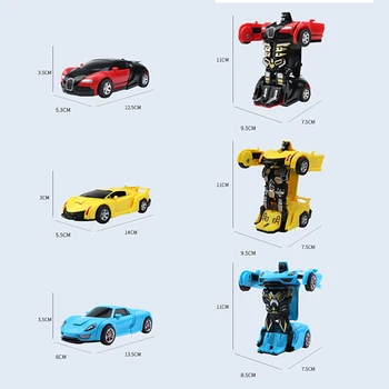 Ena ključnih Deformacije Avto Igrača Avtomatsko Preoblikovanje Robot Plastičnih Neverjetno Diecasts Modelu Vozila Rojstni dan, Darilo za Fanta Otrok Y139