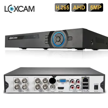 LOXCAM h.265+ 8CH AHD 5MP 2592*1944 CCTV DVR Snemalnik 6 v 1 5MP AHD CVI NVR video nadzor dvr za varnost ahd ip kamere