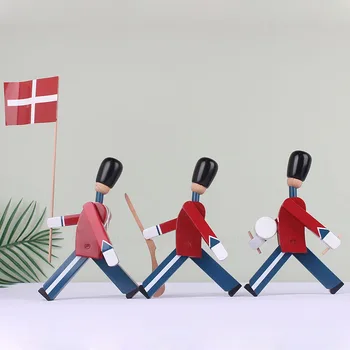 Nordijska danski Vojak Leseni Okraski, Ustvarjalna Doma Otroke Model Hiša Dekoracija Lutka Dekoracijo Ročno izdelan iz Masivnega Lesa