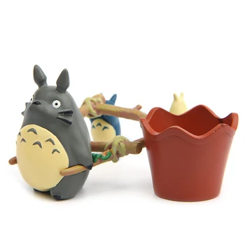 1pcs Studio Ghibli Hayao Miyazaki Moj Sosed Totoro Igrače Potegnite Voziček Totoro PVC Akcijska Figura, Zbirka Model Igrača za Otroke Darilo