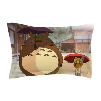 Doma Tekstilne Risank Anime Totoro eno dvojno kraljica, Kralj, Posteljnina Nabor 3pcs Tolažnik kritje bedclothes Rjuhe Kritje Prevleke