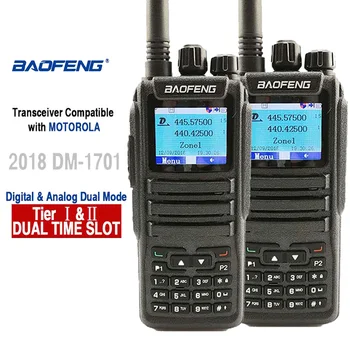 2pcs Baofeng DM-1701 Digitalno Analogni Walkie Talkie Dual Band Dual Time Slot DMR Radijskih Postaj Radijske Comunicador Profiss Uniden