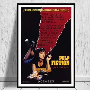 Pulp Fiction Quentin Tarantino Plakatov In Fotografij Platno Stensko Slikarstvo V Slikah, Letnik Film Dekorativni Doma Dekor Affiche