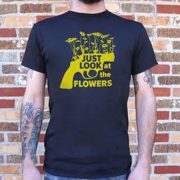 Osnovne Tee Samo Pogled Na Cvetje T-Shirt (Moški) hip hop Bombaž tshirt