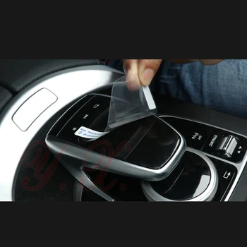 Za Mercedes Benz GLC E C Razred W205 W213 Film Nalepke Center za Nadzor Miške Gumb Zaščitnik Nalepke Avto Styling Auto Dodatki