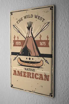 OD leta 2004 Tinplate Nostalgija Zahodni Slog Native American