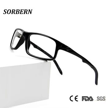 SORBERN TR90 Športna Očala Moških Optičnih Slik Ultra-lahka, Polna Rim, Očala na Recept Očala Očala Prostem Moški