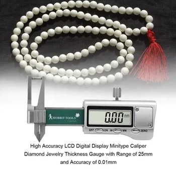 Visoka Natančnost Digitalni LCD Zaslon Minitype Kaliper Diamant Nakit Debelina Profil s Paleto 25 mm in Natančnostjo 0,01 mm