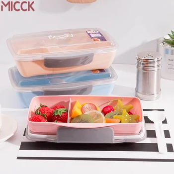 MICCK 750 ML BPA Free Lunch Box Za Otroke Microwavable Hrane za Shranjevanje Posode za Shranjevanje Sadna Solata Bento Polje Za Piknik Šola