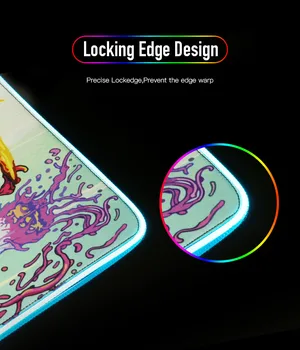 MRG Anime Naruto LED Velikih Mouse Pad RGB Igra Računalnik, Tipkovnico, Miško, Pad E-šport Igralec Muse Mavrica Backlit Anti-slip Mat