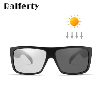 Ralferty Photochromic Polarizirana sončna Očala Moških Ribiška Očala Moški Kvadratnih UV400 Visoke Kakovosti Voznik Očala Kameleon K1048-1